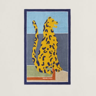 ⭐️良品⭐️ エルメス ビーチタオル レオパード グリーン org.jpg